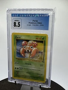 1999 Pokemon Jungle Paras 59/64 CGC 8.5 NM / Mint + - Picture 1 of 9