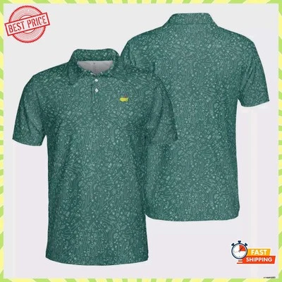 New! Printed Masters Golf Polo Shirt 2025 26 Performance Polyester Shirt FanGift - Image 1 of 4