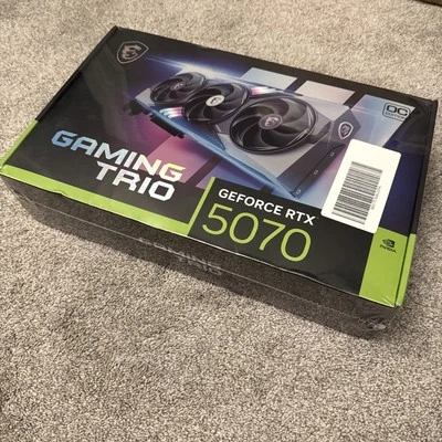New MSI NVIDIA GeForce RTX 5070 12G GAMING TRIO OC 12GB GDDR7 PCIe Graphics Card - Image 1 of 4