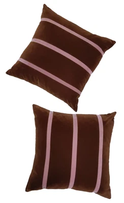 (2) $199 CHRISTINA LUNDSTEEN Pillows Gemma Velvet Cushion Square Throw - Image 1 of 4