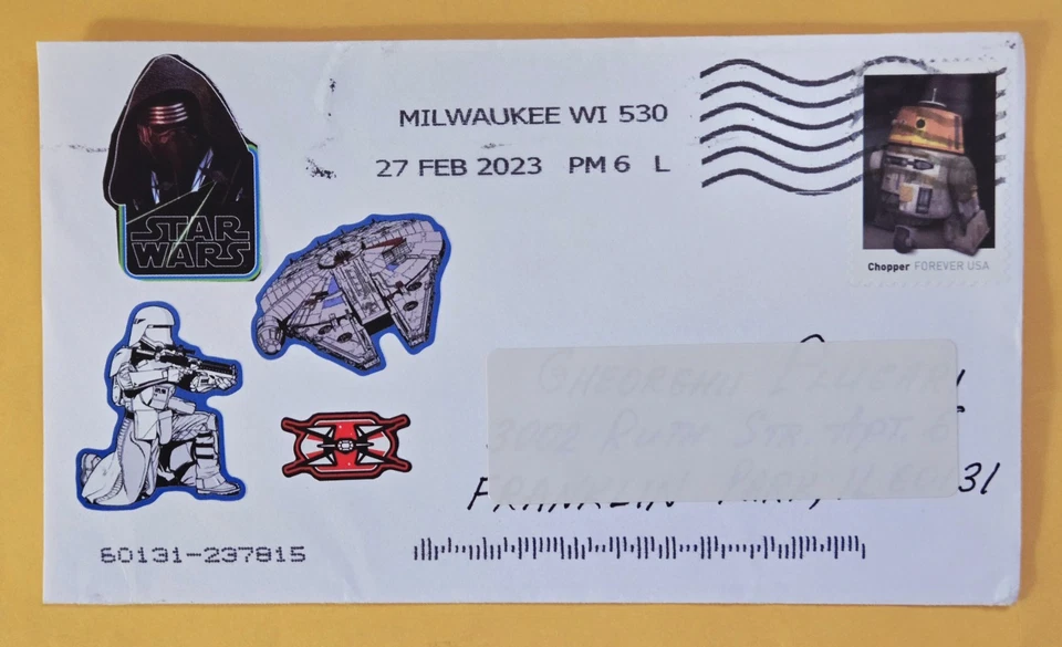 U.S.A.: Star Wars, 2021/ Postally Used Cover - Image 1 of 1
