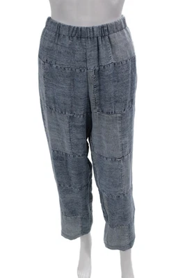 Drew Womens Stretch Seraphina High-Rise Patchwork Tapered Pants Blue Size M - Image 1 of 4