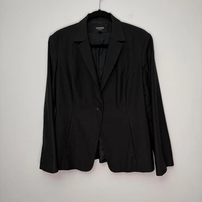 Blazer Express elástico para mujer talla 11/12 negro chaqueta de carrera de negocios Foto 1 de 4