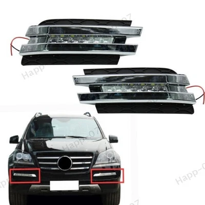2x LED luz de circulación diurna DRL antiniebla para Mercedes-Benz X164 GL450 2007-2012 Foto 1 de 4