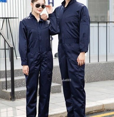Men Women's Coverall Overall Workwear Cotton Work Pant Jumpsuit Labor Uniforms - Image 1 of 4