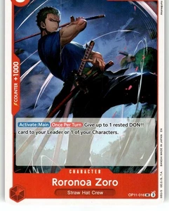 One Piece A Fist of Divine Speed Card OP11-016 Roronoa Zoro - Picture 1 of 4