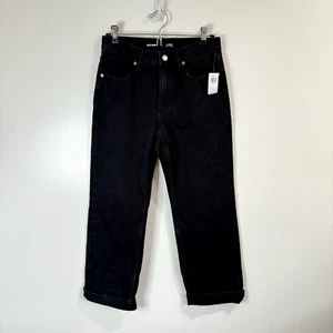 NWT Old Navy Loose Black Jeans Boys Size 12 Built in Tough Denim Adjustable - Picture 1 of 11