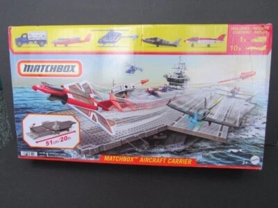 New MATCHBOX Aircraft Carrier Playset 10 Planes Sky Busters Set Truck 1:64 NIB - Image 1 of 2