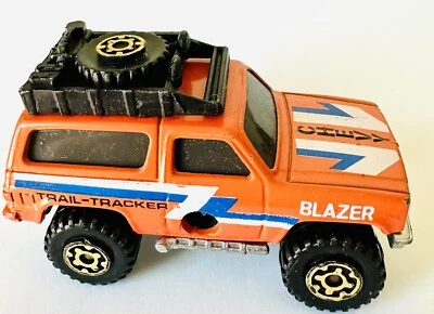 Matchbox 4x4 Chevy Blazer 1984 Mega-Blasters Orange K5 Cap Cars 1/64 Scale - Image 1 of 4