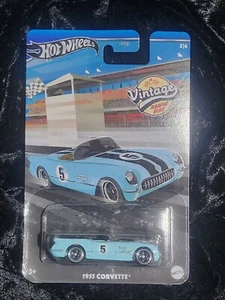 Hot Wheels Vintage Racing Club 1955 Corvette Light Blue 1:64 2023 2/6 - Picture 1 of 2