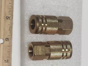 Brass Air Industrial Coupler 1/4" Fnpt Quick Connector Sungator 2 Pack - Picture 1 of 6