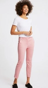 M&S (Marks and Spencer) Cotton Rich Slim Fit 7/8 Trousers Pink 18S RRP £25 - Picture 1 of 6
