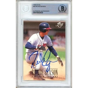 Richie Sexson Auto 1996 Fleer Excel #46 RC Cleveland Indians Signed Beckett Slab - Picture 1 of 5