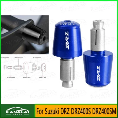 CNC 7/8" Handlebar Grips Handle Bar End Caps For Suzuki DRZ DRZ400S DRZ400SM - Image 1 of 4