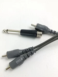 Yamaha Chinch Audio Kabel mit Adapter Klinke 6,35 mm - Imagen 1 de 4
