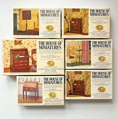 Lot of 6 Doll House Furniture Kit The House of Miniatures Vintage Wonderful! - Image 1 of 2