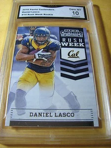DANIEL LASCO CAL SAINTS 2016 PANINI CONTENDERS RUSH WEEK ROOKIE RC #14 GRADO 10 - Foto 1 di 1