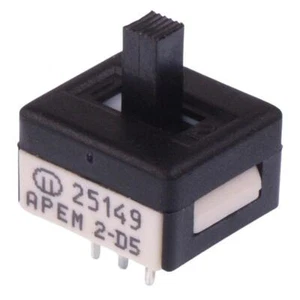 25149NAH6 APEM On-Off-On Professional PCB Slide Switch High Actuator DPDT - Picture 1 of 1