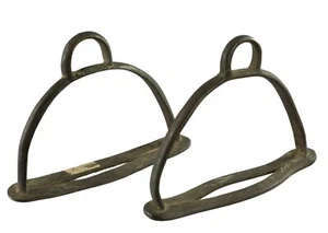 Altes Paar Reitersteigbügel Aus Schmiedeeisen Aus Rajasthan - Indien - 431 - Picture 1 of 10