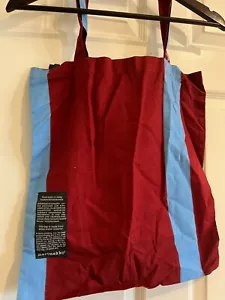 Marimekko eco-friendly bag Silver Medal label, Red/Blue/White Tote, w/Tags - Picture 1 of 3