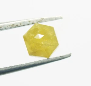 1.30ct Natural Yellow Hexagon Shape Loose Rose diamond for Engagement Ring P479 - Bild 1 von 11