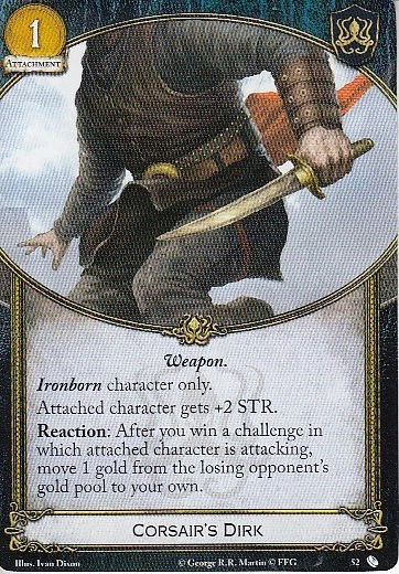 3 x Corsair's Dirk AGoT LCG 2.0 Game of Thrones The Fall of Astapor 52 - Image 1 of 1