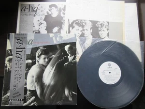 A-ha Hunting High and Low Japan Promo Vinyl LP OBI P-13153 Promo Flyer for Film - Picture 1 of 11