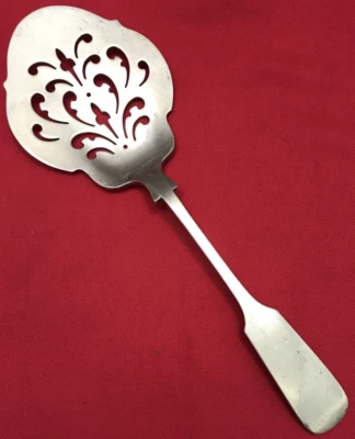 1870 Sterling Silver OLD ENGLISH TIPT Tomato Spoon 8 1/2" No Monogram by Gorham - Image 1 of 4