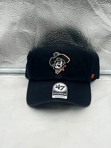 Oklahoma State Cowboys NCAA '47 Brand Throwback Black Clean Up Adjustable Hat - Picture 1 of 5