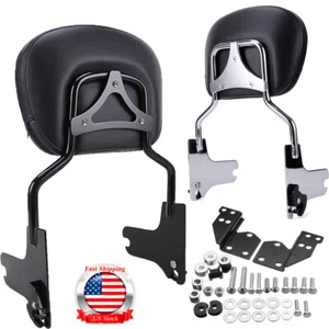 Respaldo de pasajero barra Sissy/herrajes de acoplamiento aptos para Harley Touring 1997-2008 - Imagen 1 de 45