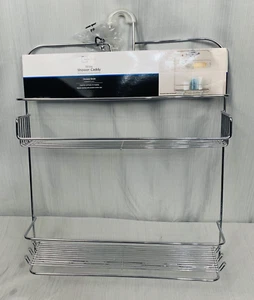 Wide Shower Caddy, Chrome Finish, Hangs over Shower 18" x 16" Mainstays - Picture 1 of 7