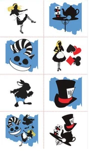 Alice in Wonderland Tattoos x 16 - High Quality - Party Birthday Favours Alice - Picture 1 of 1