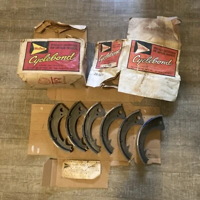 Nos Mopar Brake Shoes Cyclebond Xb-1058 1956-62 Chrysler Desoto Plymouth  - Image 1 of 4