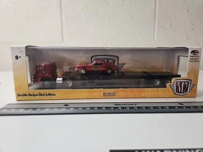 M2 Machines Auto-Haulers 1966 Ford C-600 & 1966 Ford Mustang Fastback 2 + 2 R21 - Image 1 of 4