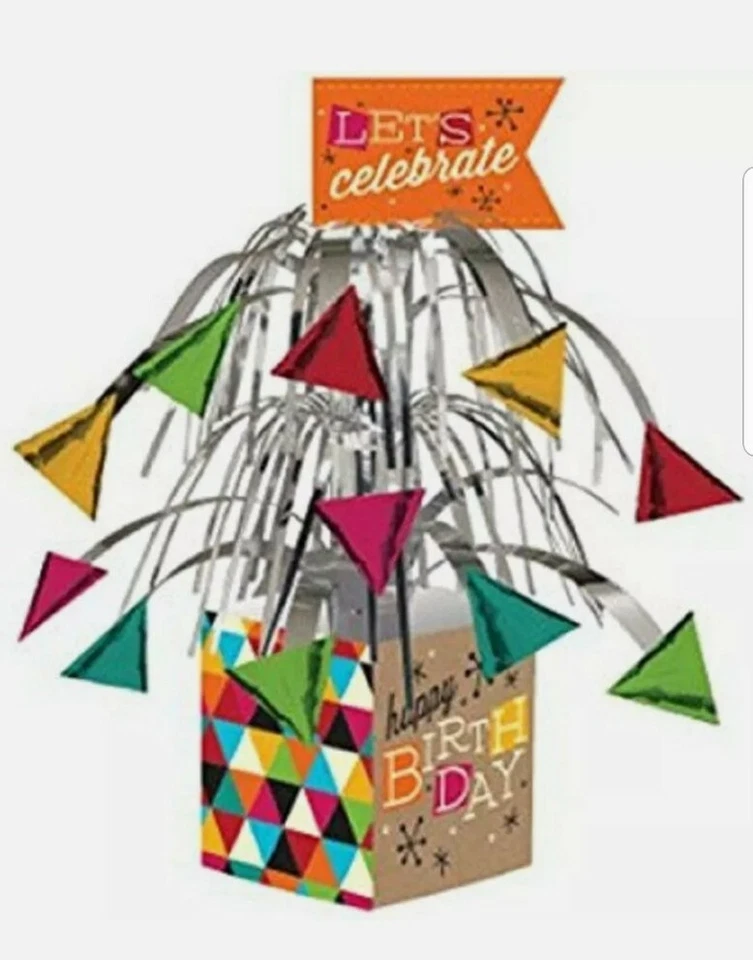 Birthday Kraft Modern Confetti Design Birthday Party Decoration Centerpiece - Image 1 of 1