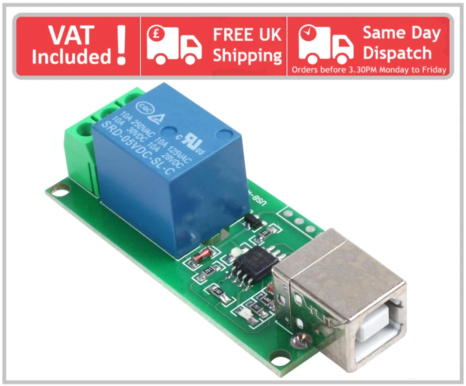 5V USB Relay 1 Channel Programmable Computer Control For Smart Home Module - Image 1 of 4