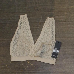 dKNY Womens DK7596 Pure Lace Bralette DK7596 Cashmere Brown L - Picture 1 of 6