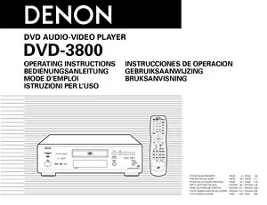 Reproductor de DVD Denon DVD-3800 manual del propietario - Imagen 1 de 1