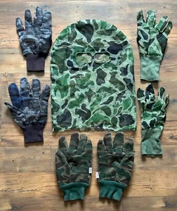 CAMO (7) - HUNTING - NYLON GLOVES (GREEN & BROWN) - NYLON MASK - COTTON GLOVES - Picture 1 of 5