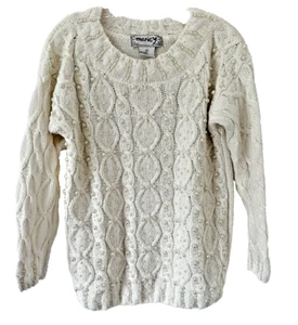 Vintage Pullover mit Perlenverzierung Elfenbein Größe MARIE Y selten 1990er Perlen - Bild 1 von 7