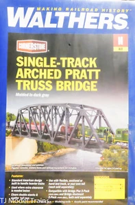 Puente de armadura Pratt arqueado de una sola pista Walthers N #933-3870 (kit de plástico) 1:160 - Imagen 1 de 2