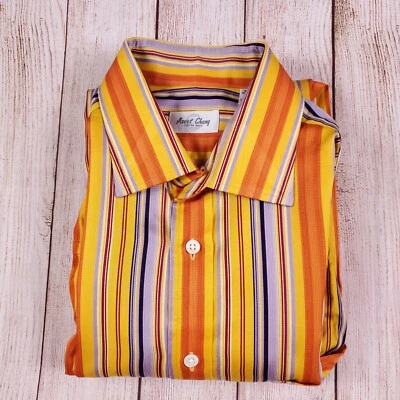 ASCOT CHANG Mens Custom Dress Shirt Stripe (XL or 2XL) - Image 1 of 4