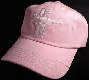 Hat Cap Licensed Ford Corner Mustang Ladies Pink CF - Picture 1 of 2