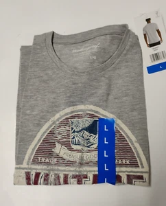Weatherproof Vintage Men's Graphic Crew Neck Short Sleeve Tee, Grey Size Large - Picture 1 of 3