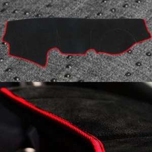Velvet Non-Slip Dash Cover Red Line Stripe for 2005 ~ 2014 Mitsubishi Triton RHD - Picture 1 of 7