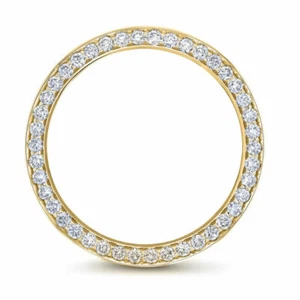 3KT PAVE PERLEN SET NATÜRLICHER DIAMANT LÜNETTE 18KY FÜR ROLEX DATEJUST 2 41MM 116303 - Bild 1 von 7
