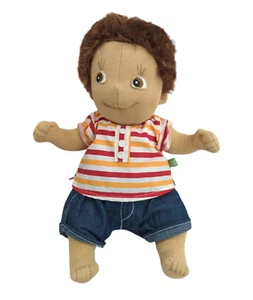Rubens Barn Doll, peluche, ragazzo, capelli castani, con vestiti, bambola svedese - Foto 1 di 10