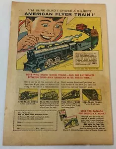 1956 Gilbert Cartoon Anzeigenseite ~ AMERICAN FLYER Modellzüge - Bild 1 von 1