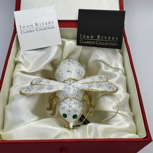 Joan Rivers 25 Aniversario Plata Brillo Abeja Adorno Vidrio Nueva Caja - Imagen 1 de 8