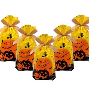 24 PCS Halloween Candy Bags Gift Bags Treat Bags Plastic Drawstring Bags Cand... - Picture 1 of 7